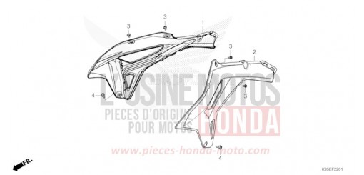 RADIATOR SHROUD (CRF250RX) CRF250RXN de 2022